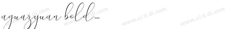 aguazyuan bold字体转换